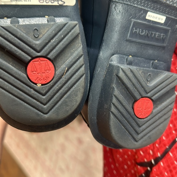 Hunter navy boots size 10/ 42 - Picture 8 of 9